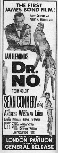 A newspaper ad for Dr. No