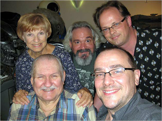 Bill Hunt, Todd Doogan, and Adam Jahnke with Bob and Kathy Burns